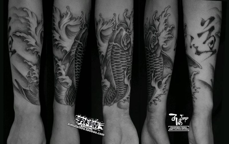 包小臂纹身图片_成品纹身图案