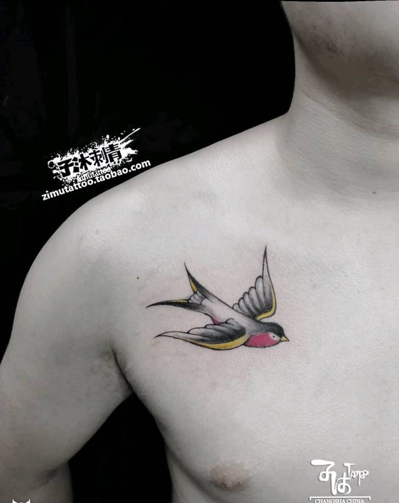 燕 美式传统OS纹身图片_成品纹身图案