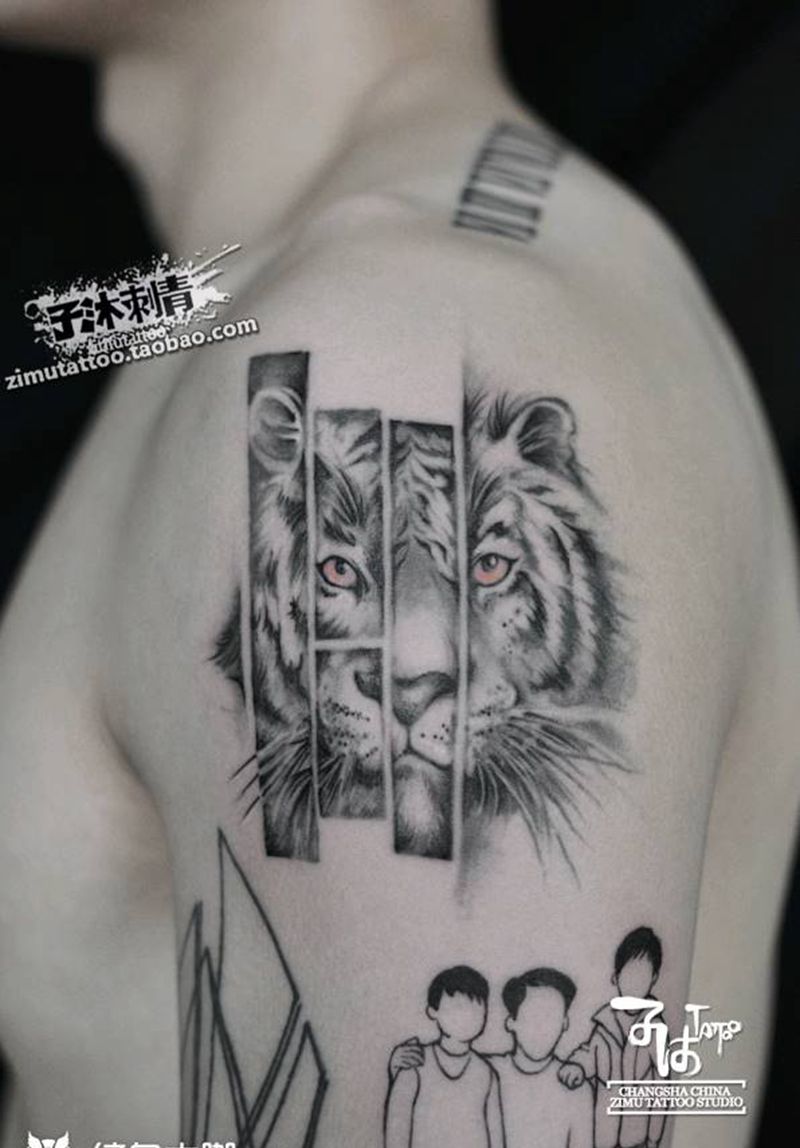 虎 一年前作品纹身图片