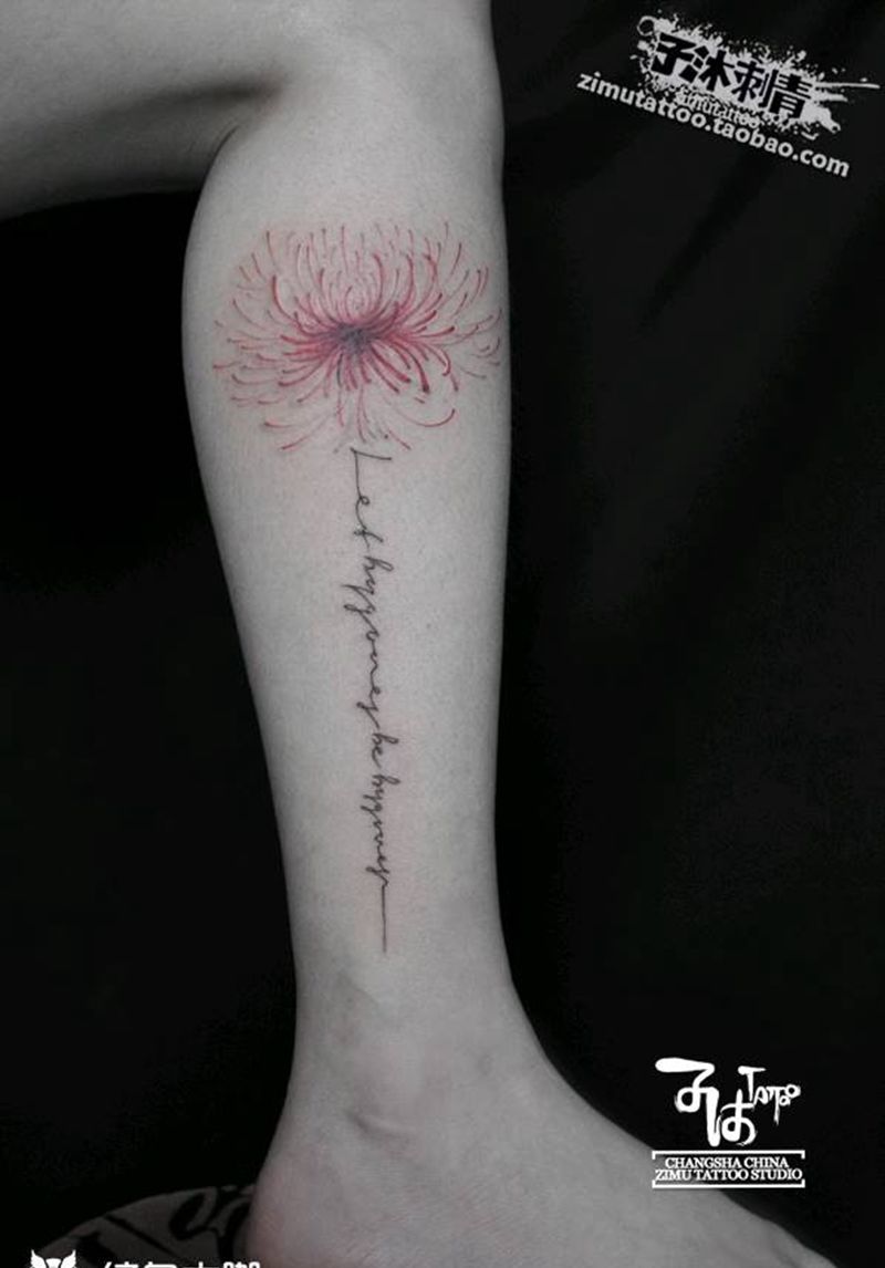 彼岸花儿纹身图片