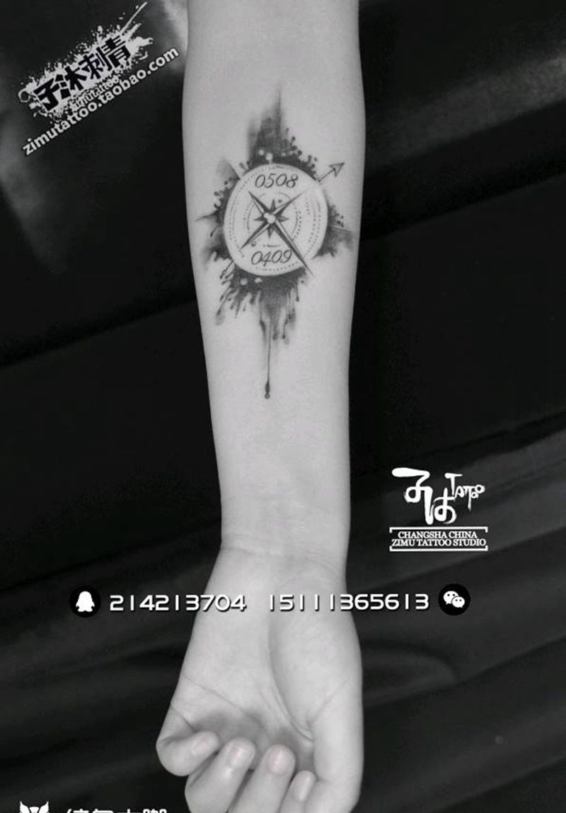 耗时1.3   希望就是指引的纹身图片