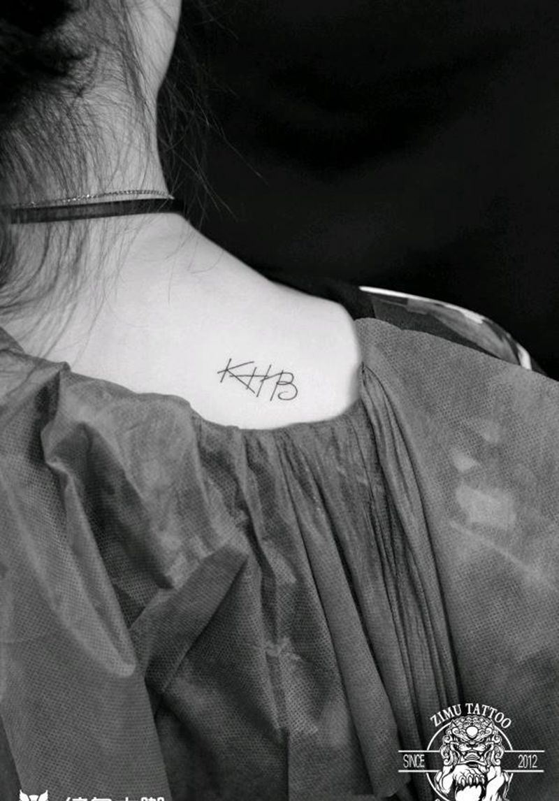 字母纹身图片_几何纹身图案