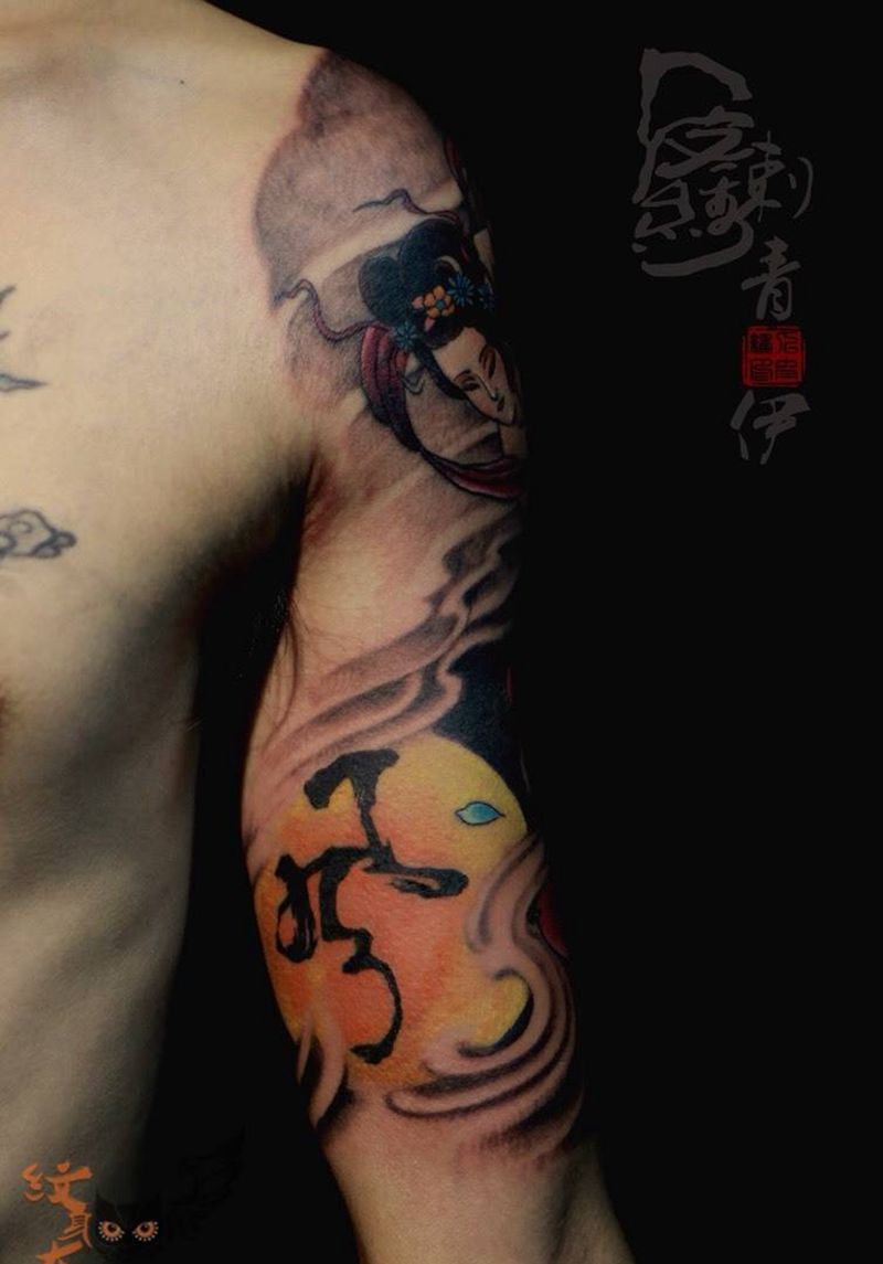 新传统纹身图片_新传统传统手部手臂纹身图案