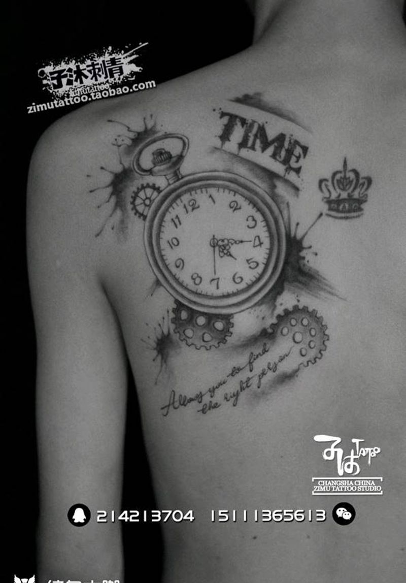 耗时2.1 时间的魅力纹身图片
