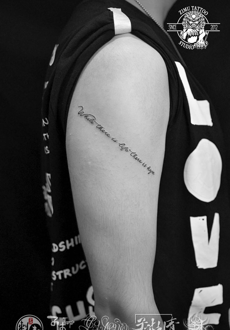英文纹身图片_手臂纹身图案