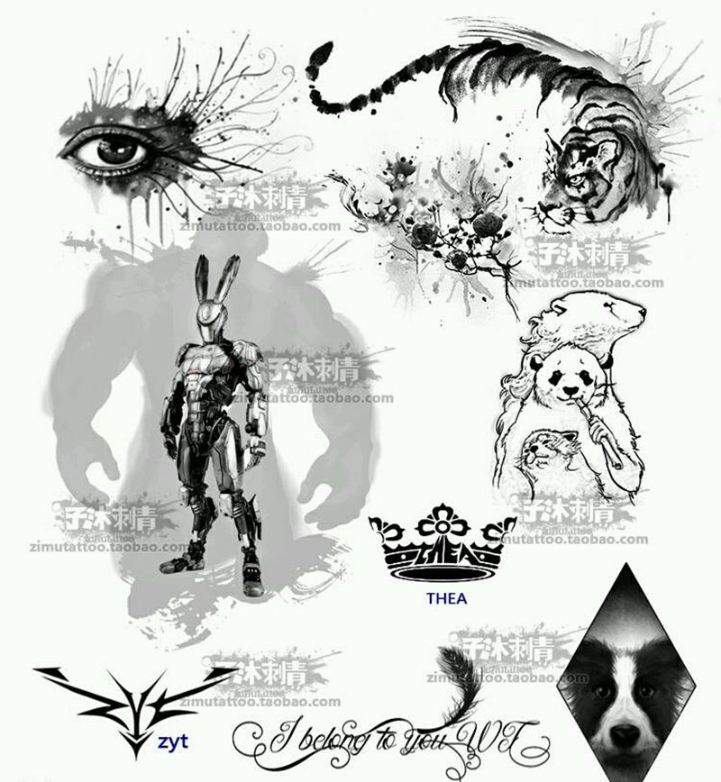 客户定制  图案设计纹身图片_手稿插画纹身图案