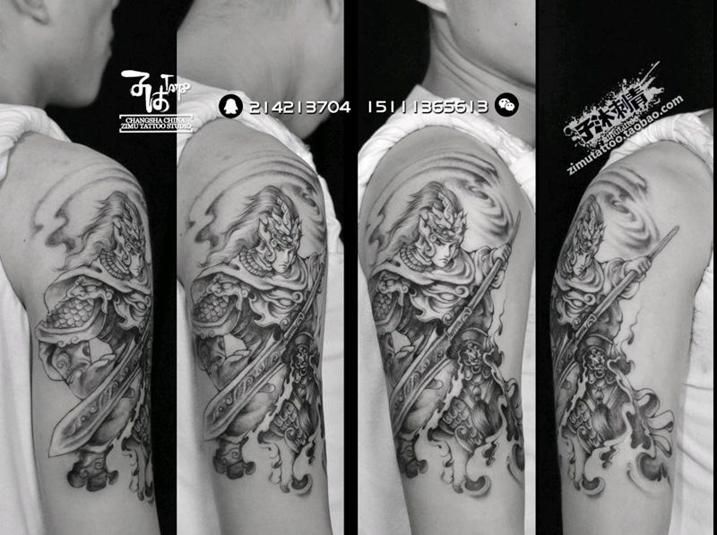 耗时4.8 浴火战神赵子龙纹身图片