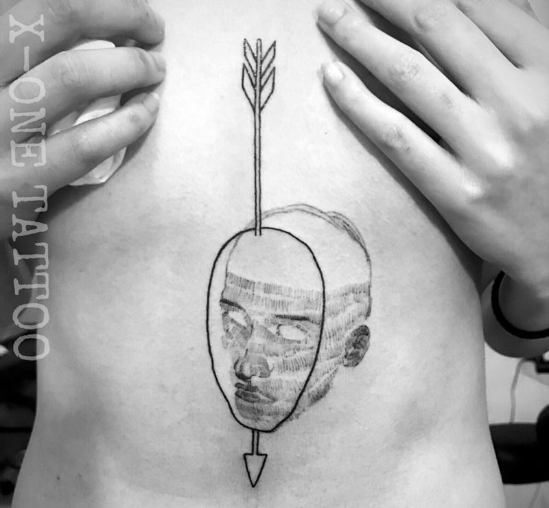 線條中的男人 /纹身图片