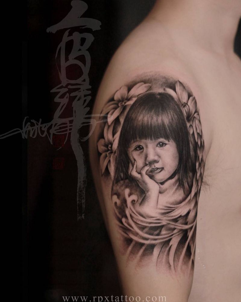 宝宝肖像纹身图片