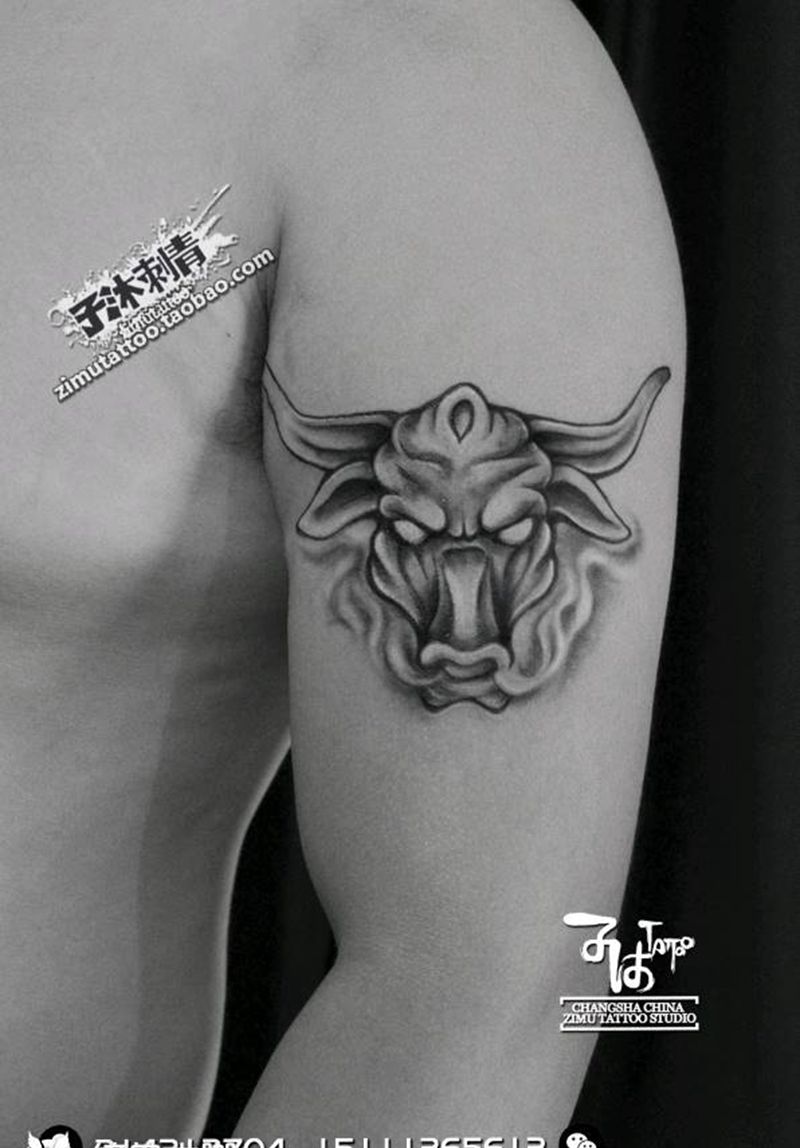 耗时1.9 梵公牛纹身图片