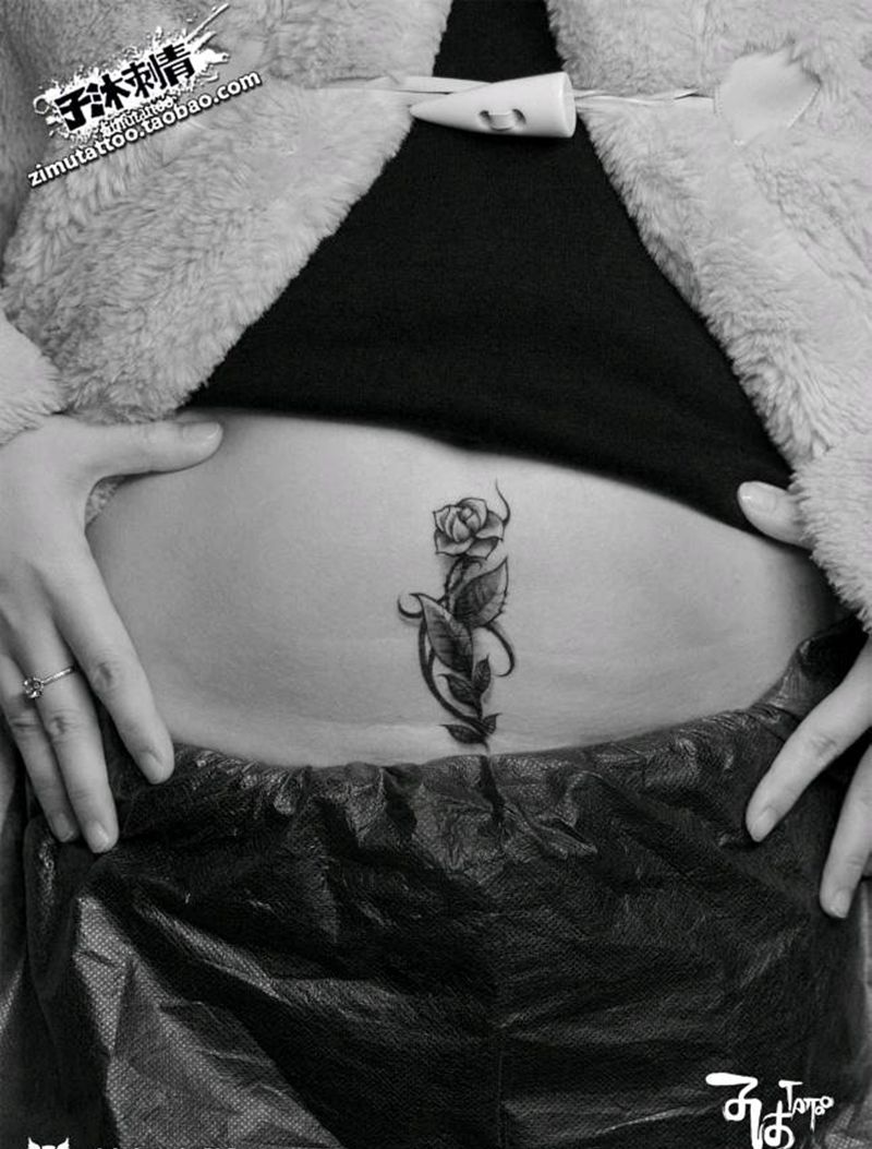 遮盖疤痕纹身图片