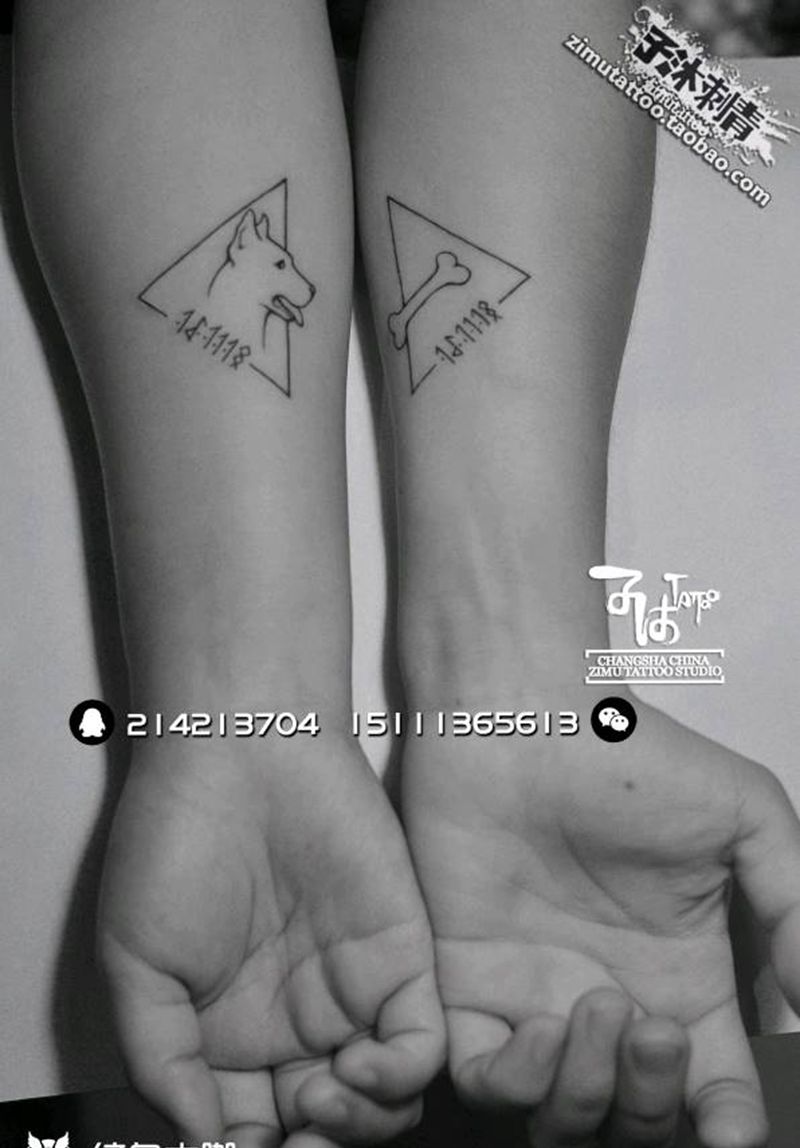 恋人纹身图片