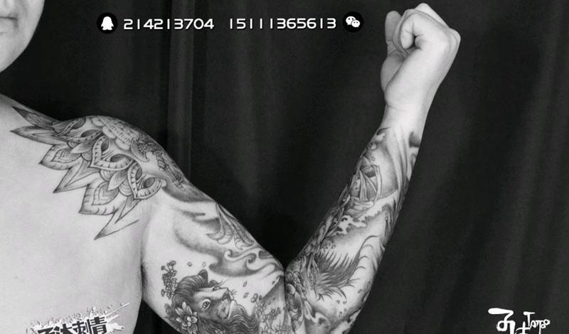 神 与 仙花臂最终版纹身图片