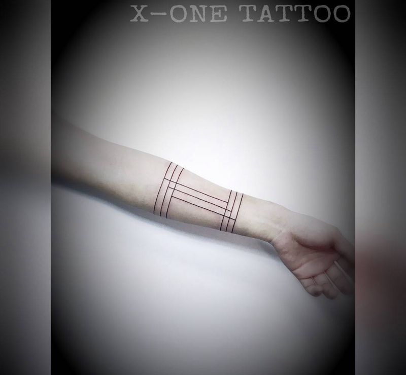 看似簡約 卻很皮 實則很酷 |作品纹身图片_手稿手部清新几何纹身图案