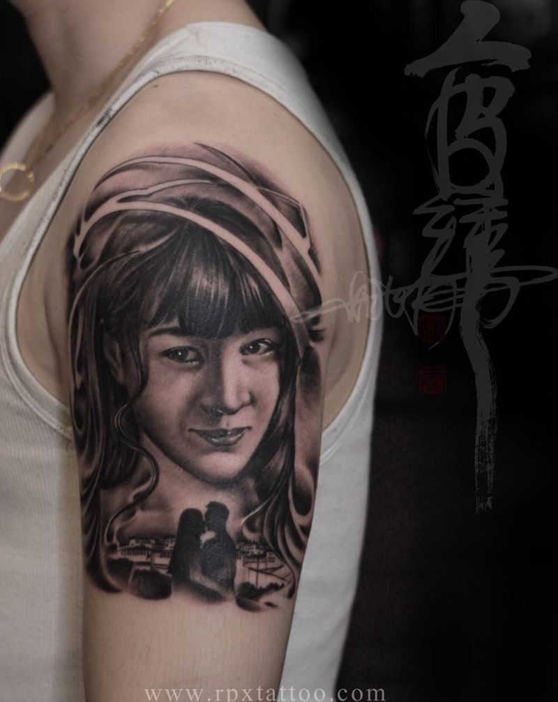 肖像纹身图片_肖像欧美纹身图案