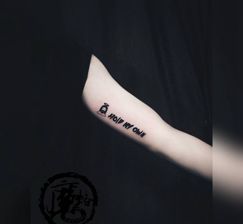 嗯 ！纹身图片_手稿手臂清新字符纹身图案