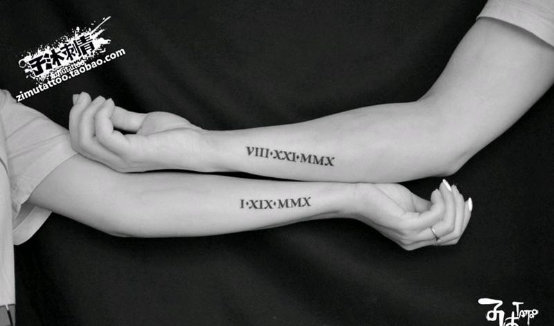 罗马数字纹身图片