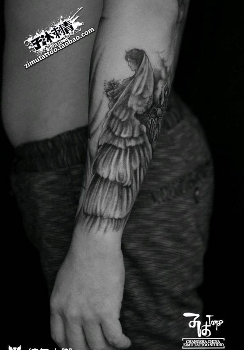 婚纱城堡纹身图片