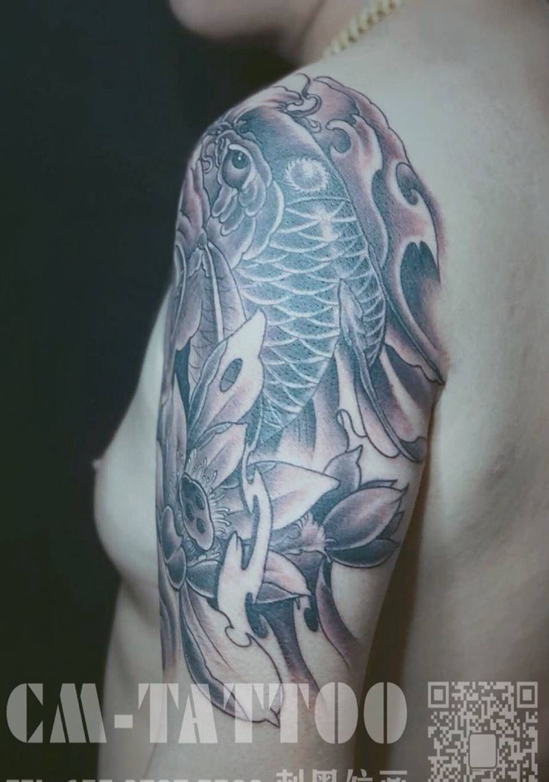 富贵鲤鱼纹身图片