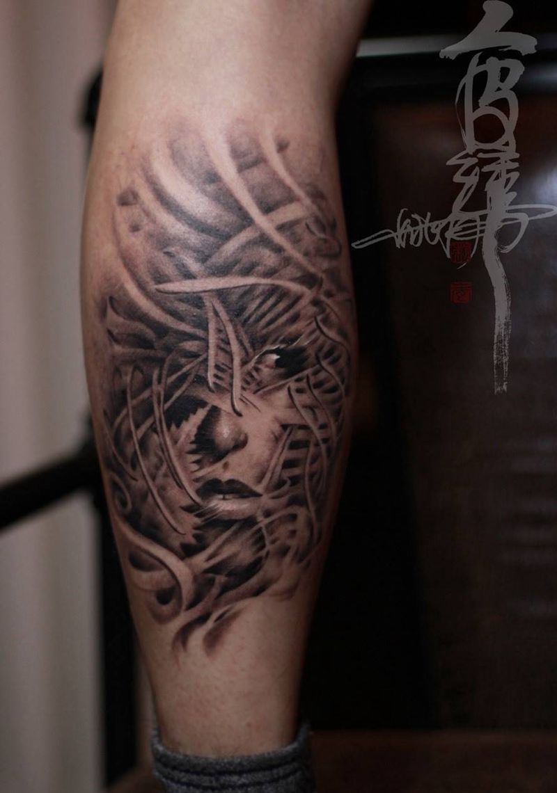 手稿图纹身图片_手稿手臂手部欧美写实人物图腾纹身图案