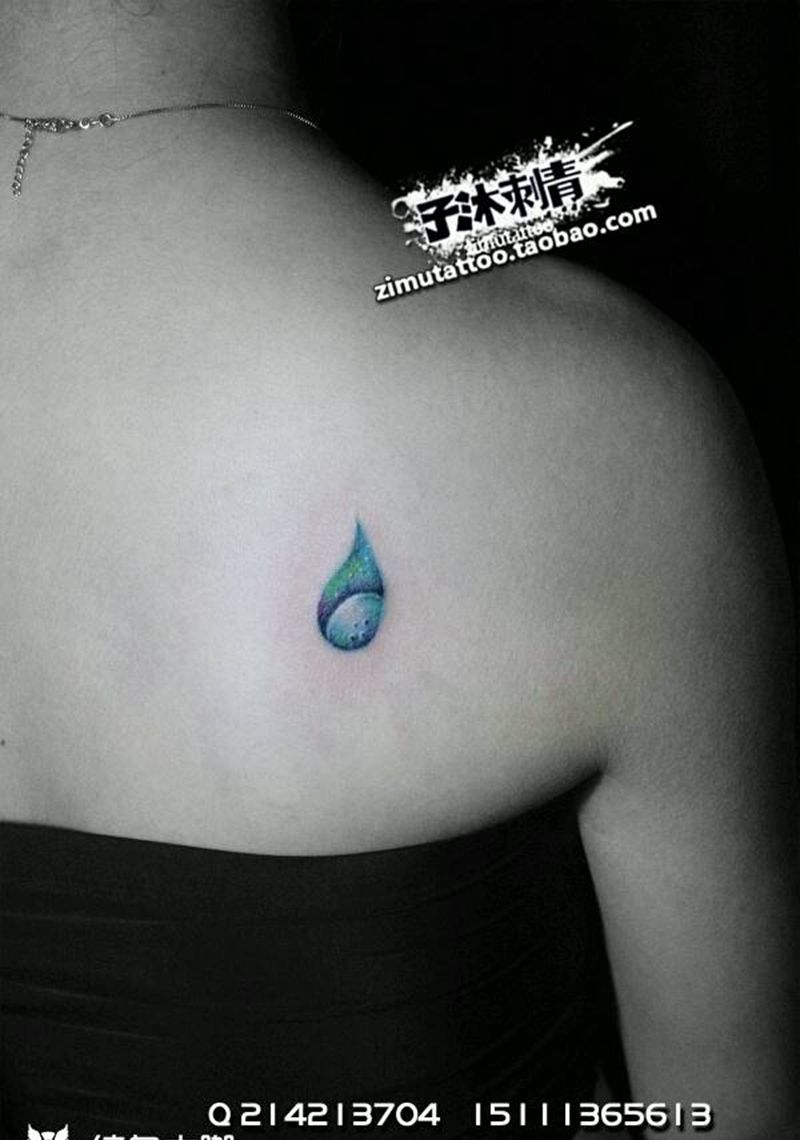 水滴的星球纹身图片