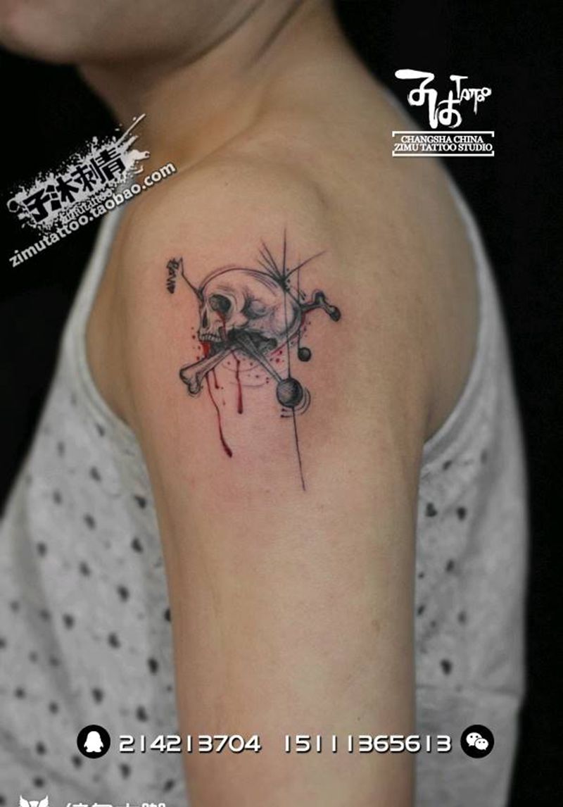 耗时 0.8 画面可能引起不适纹身图片_鬼神原创成品纹身图案