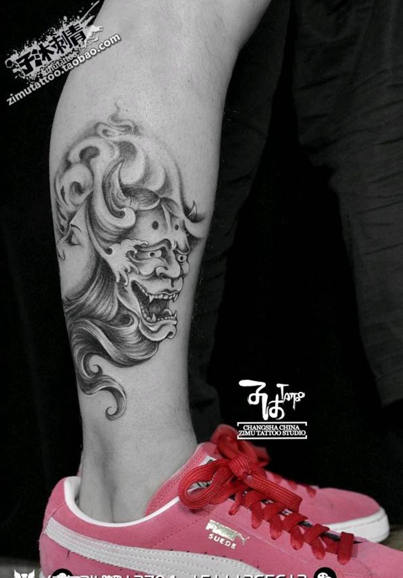 耗时3.0 东西合璧 側颜女纹身图片