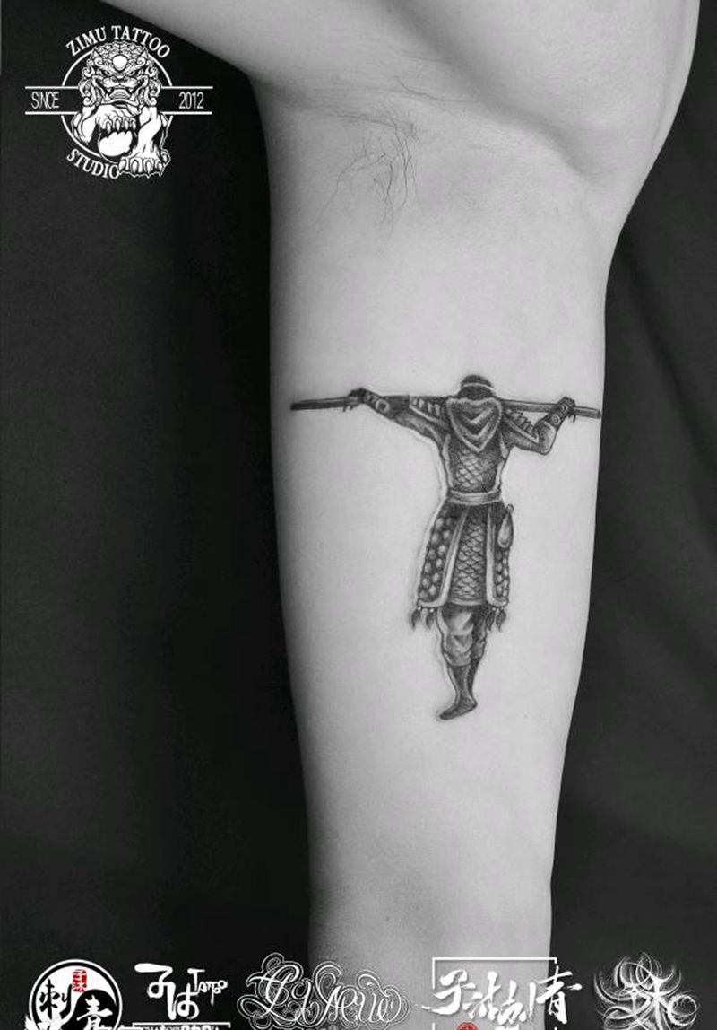 大话西游至尊宝孙悟空纹身图片_手臂新传统纹身图案