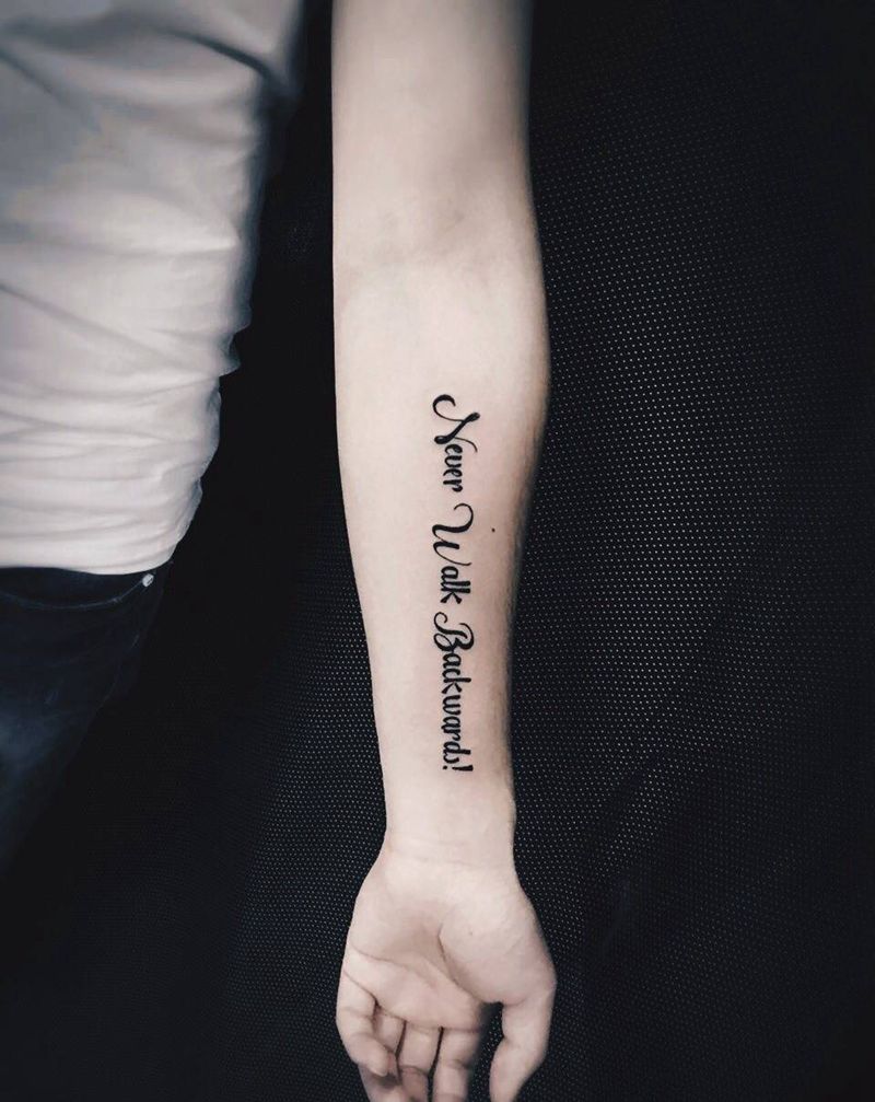 英文系列纹身图片_手稿手臂清新字符纹身图案