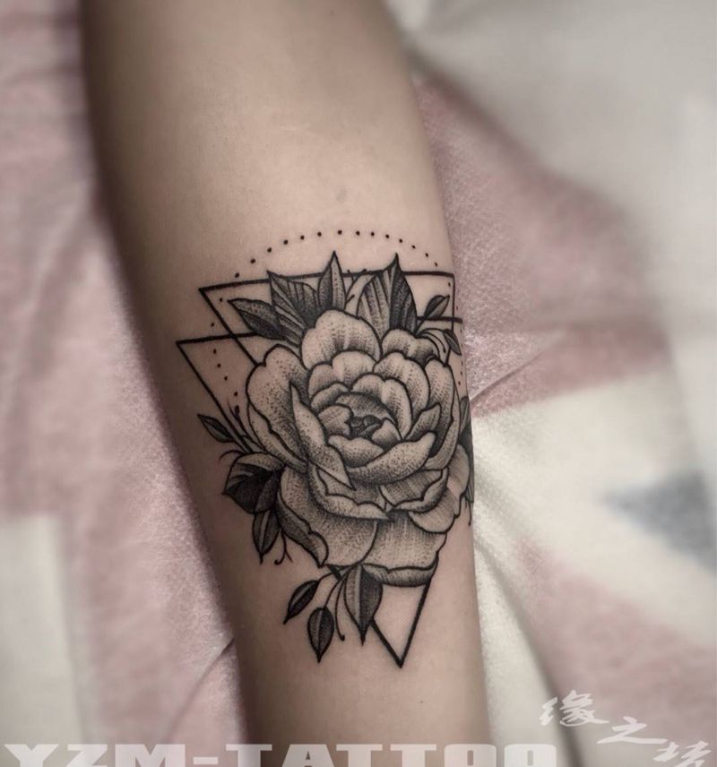 点刺 素花!纹身图片_手臂点刺纹身图案