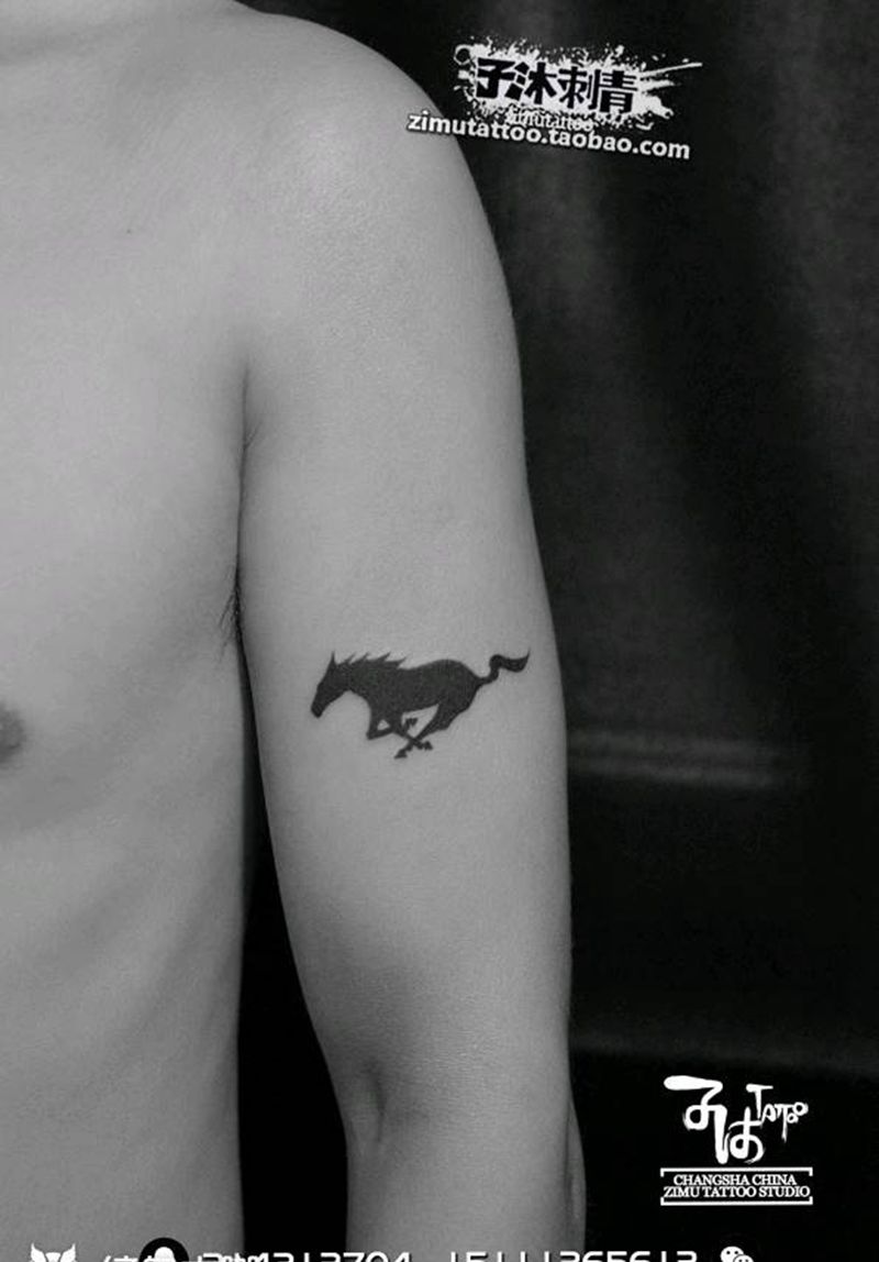 野马纹身图片