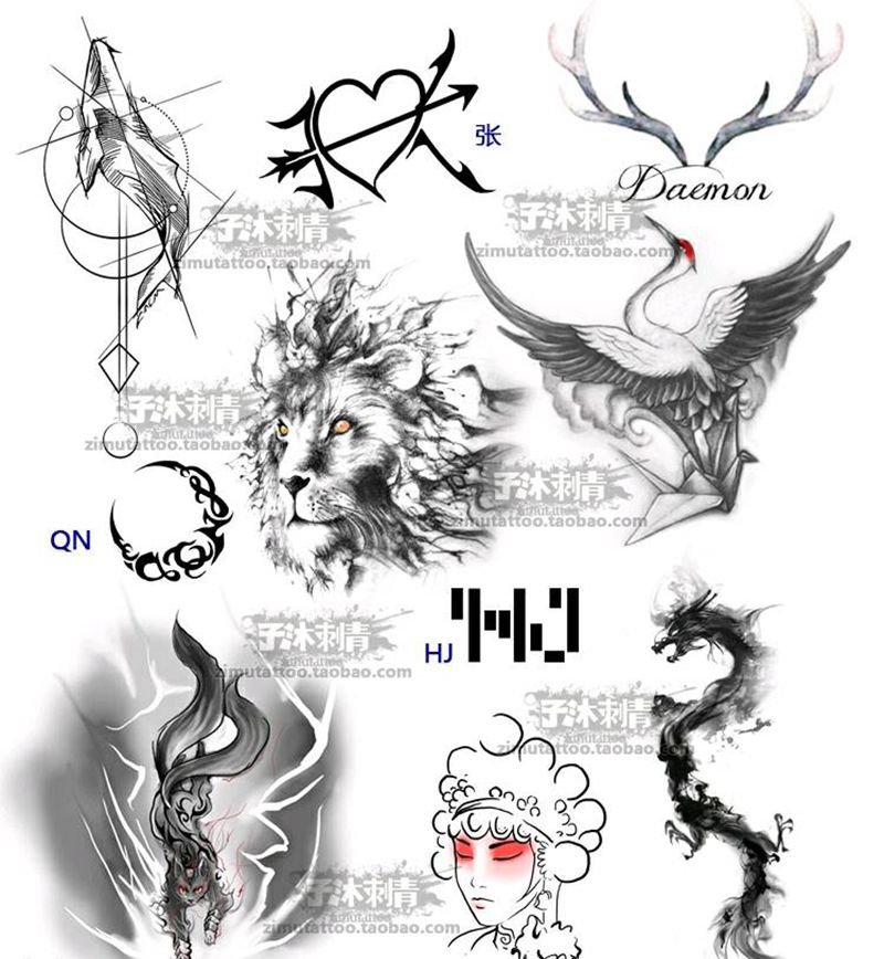 客户定制 设计作品纹身图片_手稿插画纹身图案