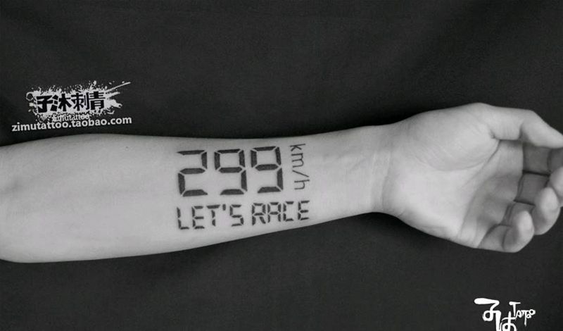 速度纹身图片