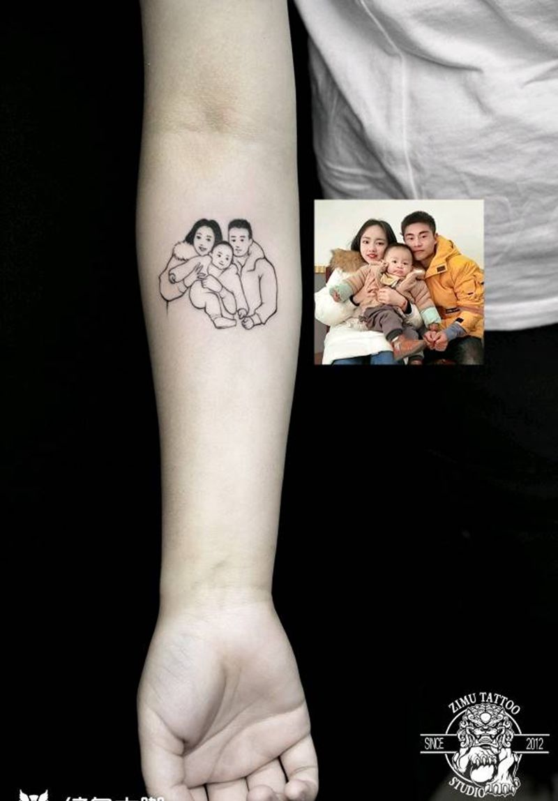 简笔画纹身图片_几何纹身图案