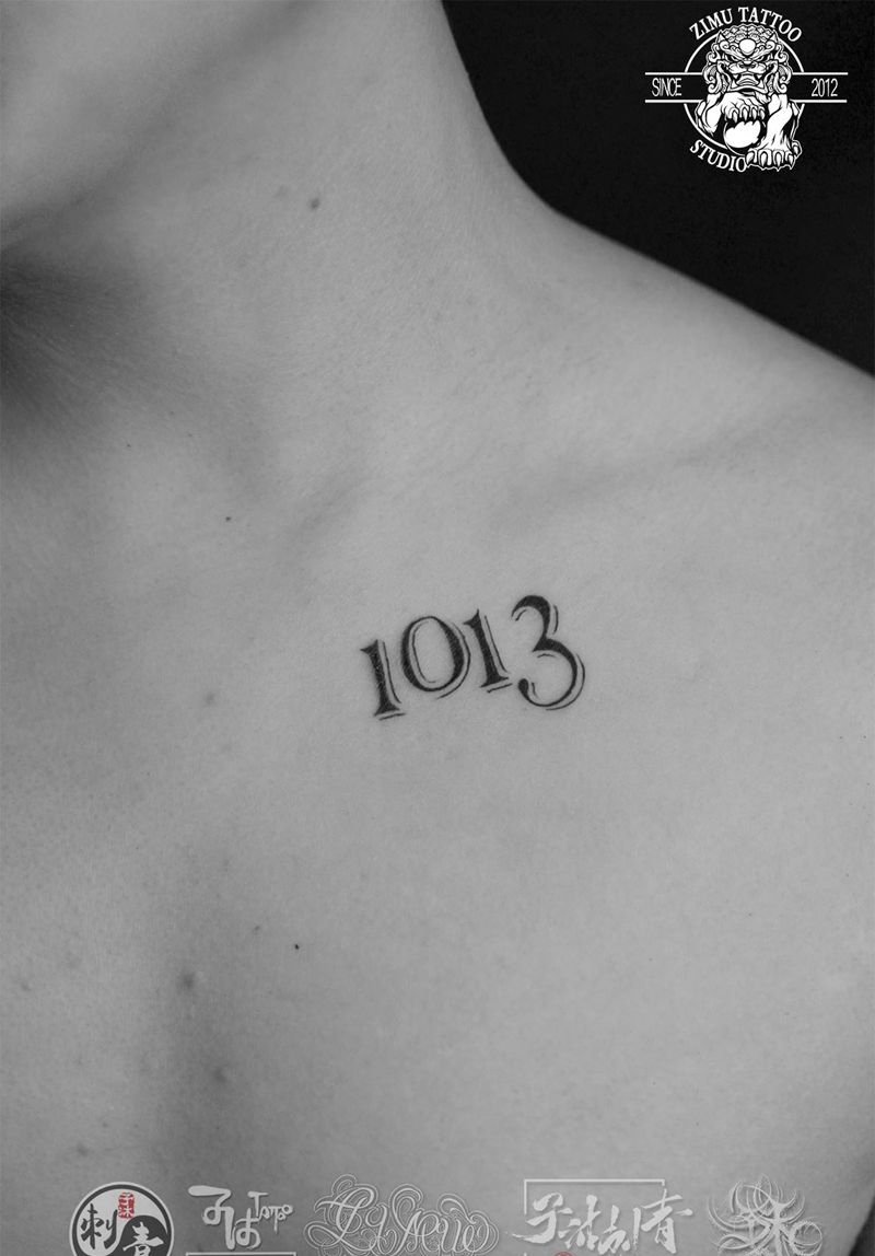 数字立体纹身图片_几何纹身图案