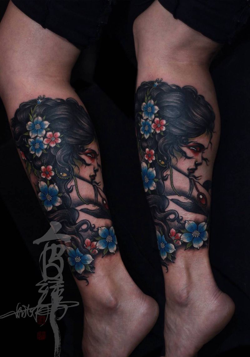 疤痕遮盖纹身图片