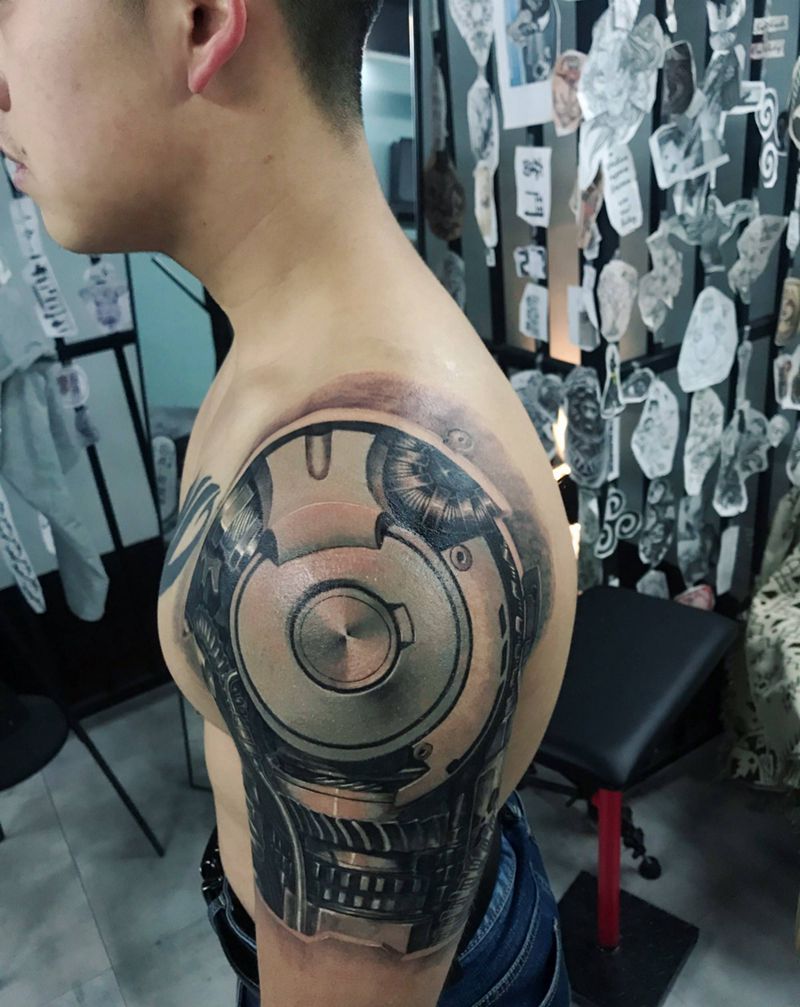 机械大臂（重生）纹身图片
