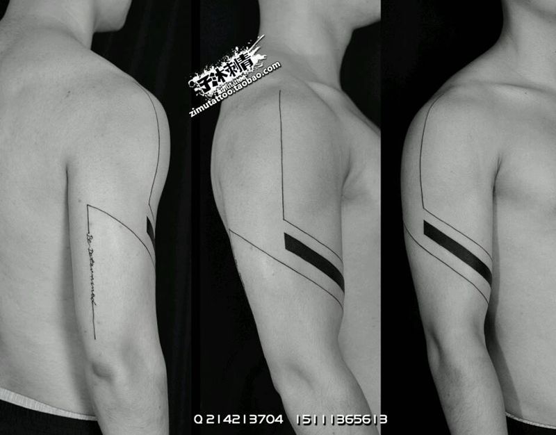 线条纹身图片