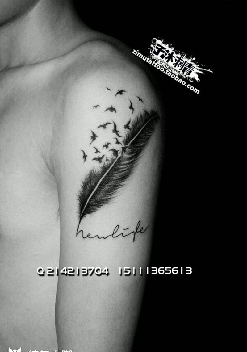 羽毛纹身图片