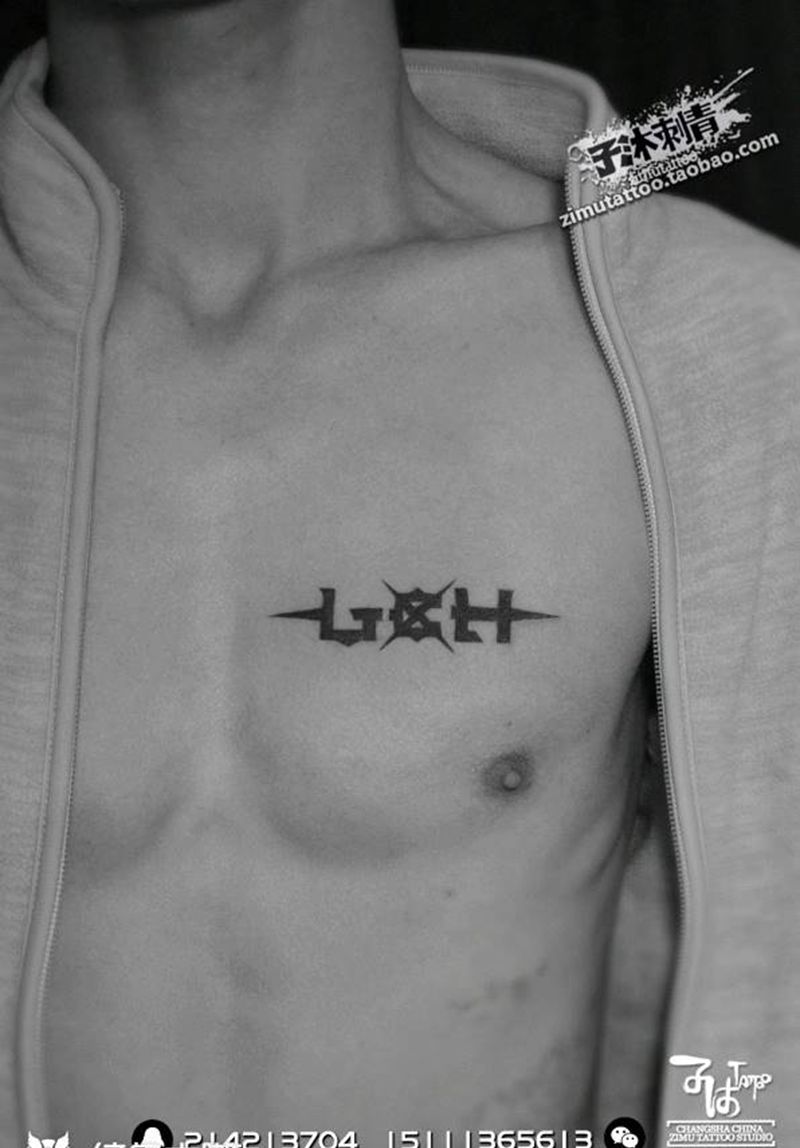 L.CX.H  设计偏向方正尖纹身图片