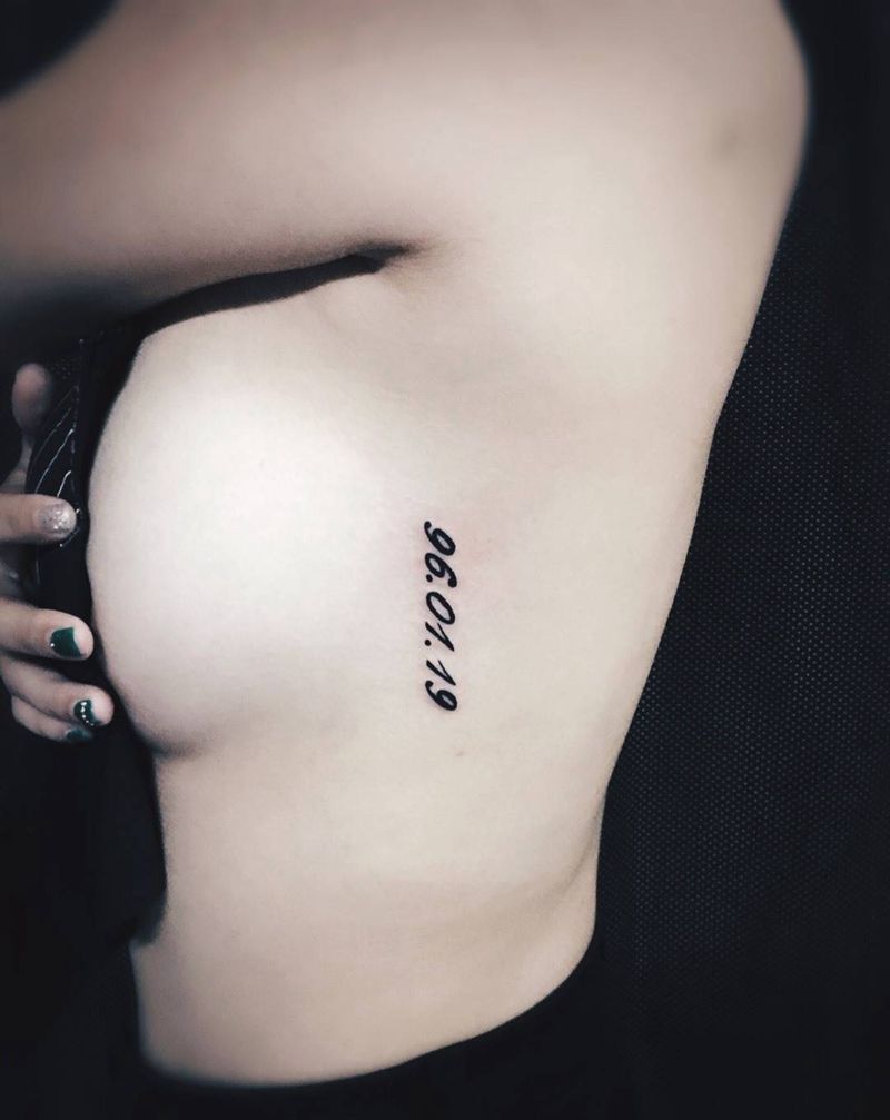 只看紋身［認真臉纹身图片_手稿腰部清新字符纹身图案