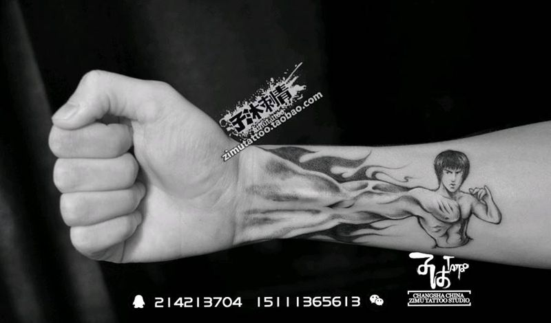 耗时1.6 Bruce纹身图片