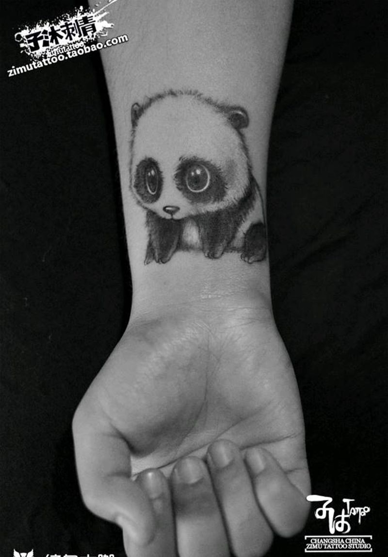 呆萌呆萌纹身图片_欧美动物成品纹身图案