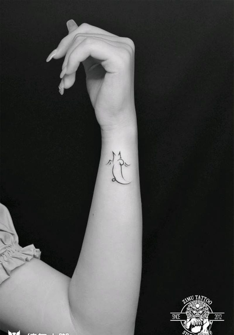 字母L  P  冰海天使 雌雄纹身图片_几何纹身图案