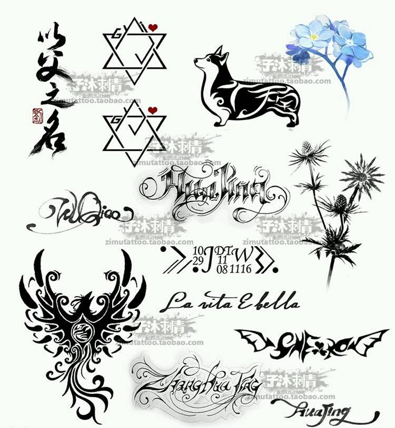 客户定制 设计作品纹身图片_手稿插画纹身图案