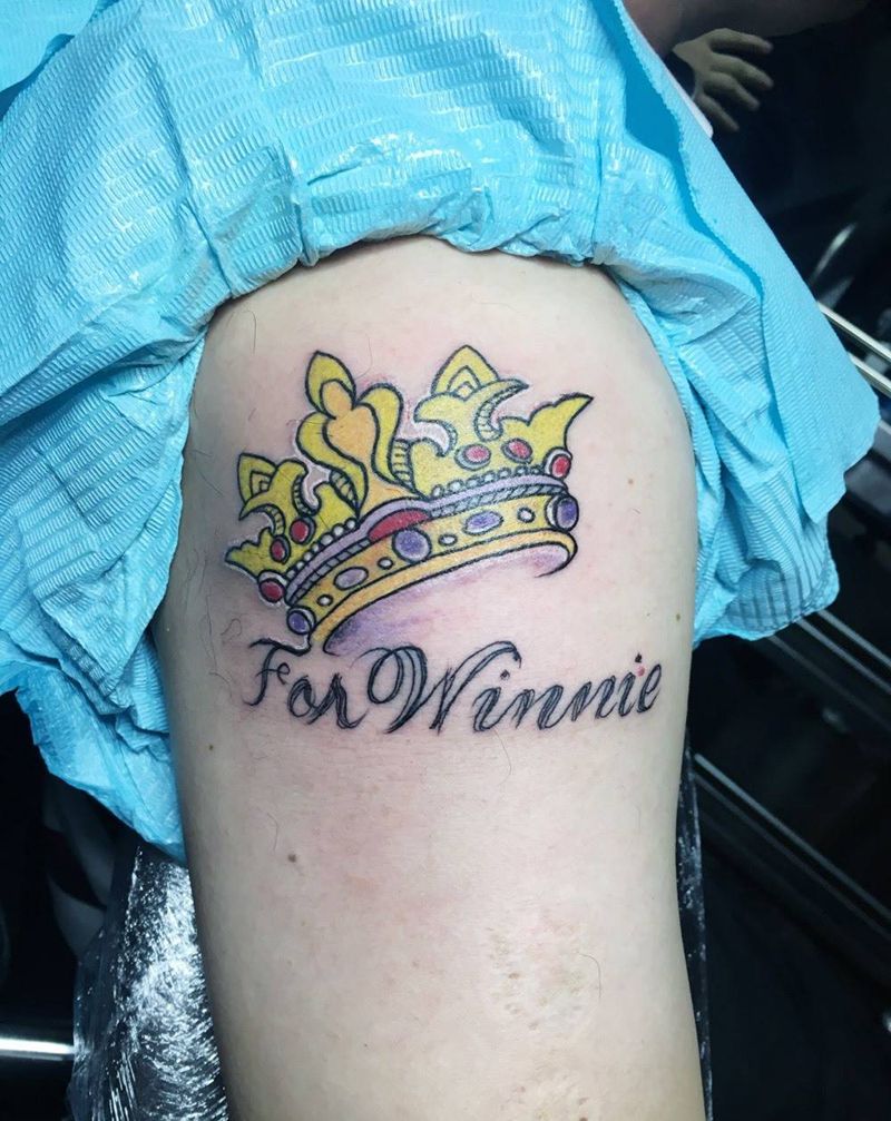 小皇冠纹身图片_成品手臂欧美原创荆州唯刺青纹身图案