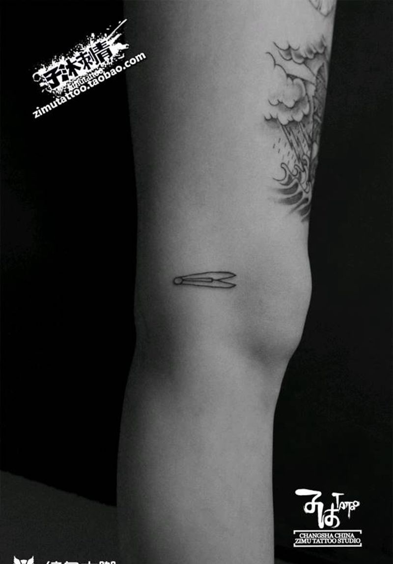 剪子纹身图片