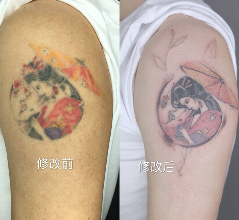 修改纹身图片_成品国画人物荆州唯刺青纹身图案