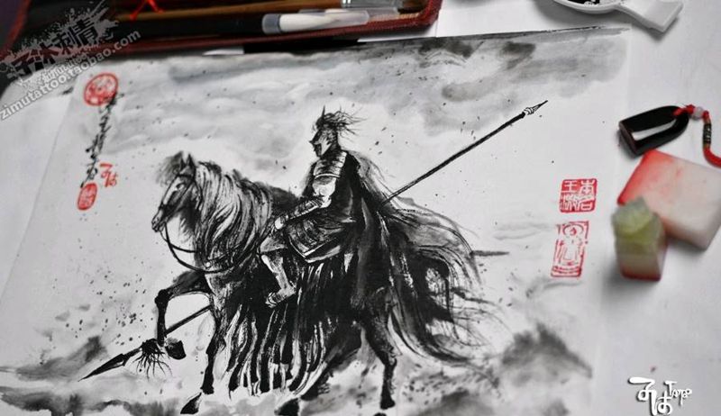 春分至 将军归纹身图片_手稿插画纹身图案