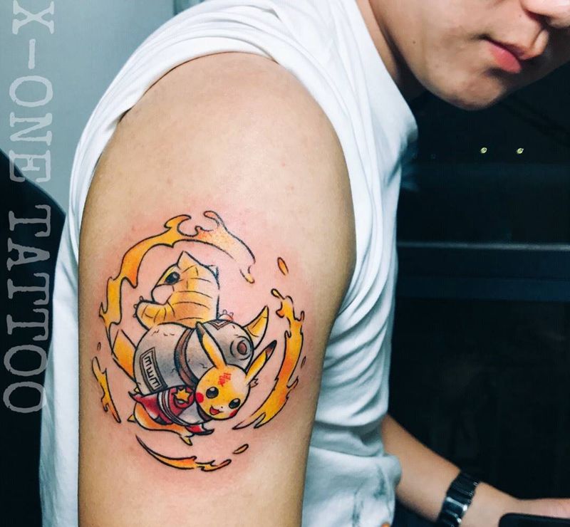 捕獲一隻比卡丘 /童趣纹身图片